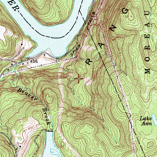 Topographic Map of Palmertown Range, NY