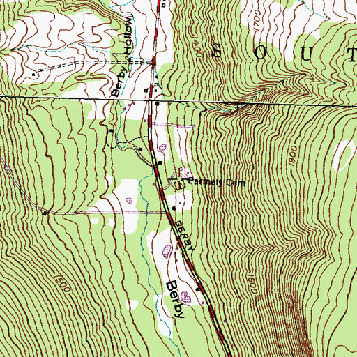 Topographic Map of Pamely Cemetery, NY
