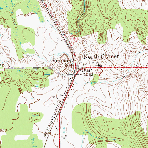 Topographic Map of Panama Station, NY