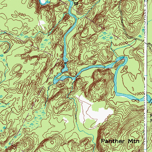 Topographic Map of Panther Creek, NY