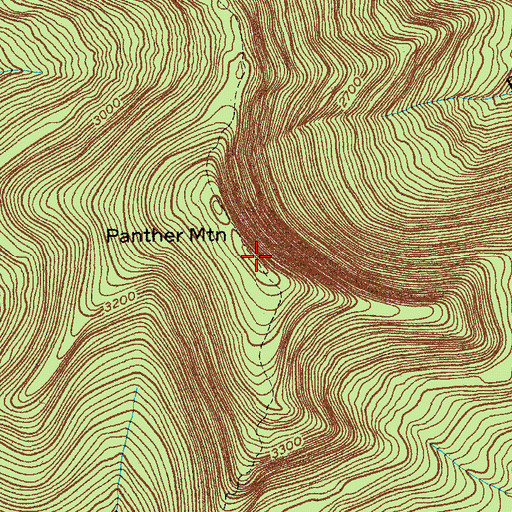 Topographic Map of Panther Mountain, NY
