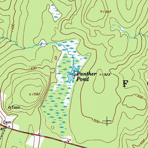 Topographic Map of Panther Pond, NY