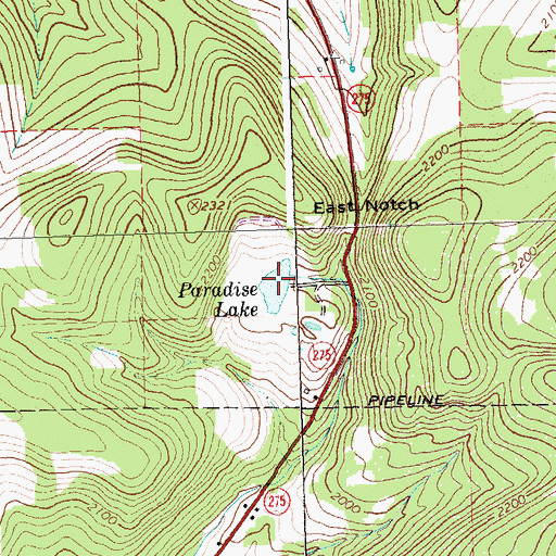 Topographic Map of Paradise Lake, NY