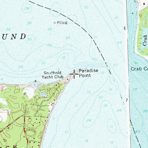 Topographic Map of Paradise Point, NY