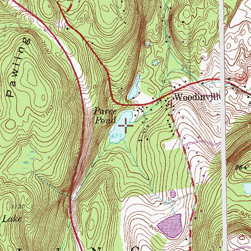 Topographic Map of Parce Pond, NY