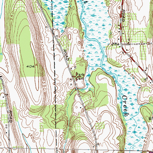 Topographic Map of Park Cemetery, NY