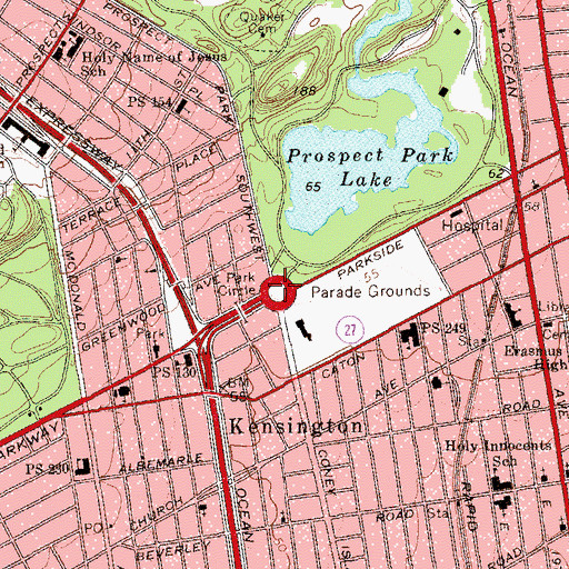 Topographic Map of Police Officer Robert Machate Circle, NY