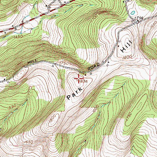 Topographic Map of Park Hill, NY