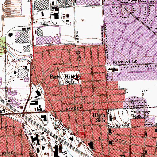 Topographic Map of Park Hill School, NY