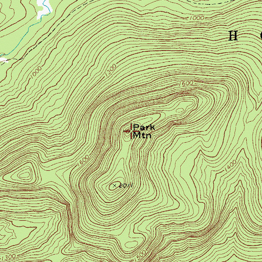 Topographic Map of Park Mountain, NY