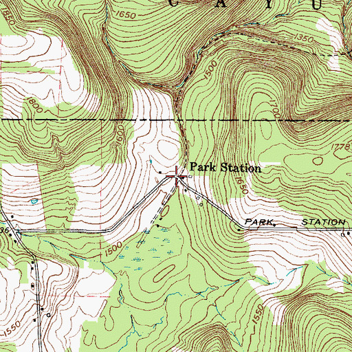 Topographic Map of Park Station, NY