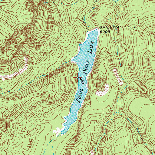 Topographic Map of Point of Pines Lake, AZ