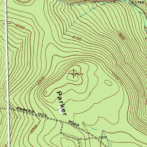 Topographic Map of Parker Hill, NY