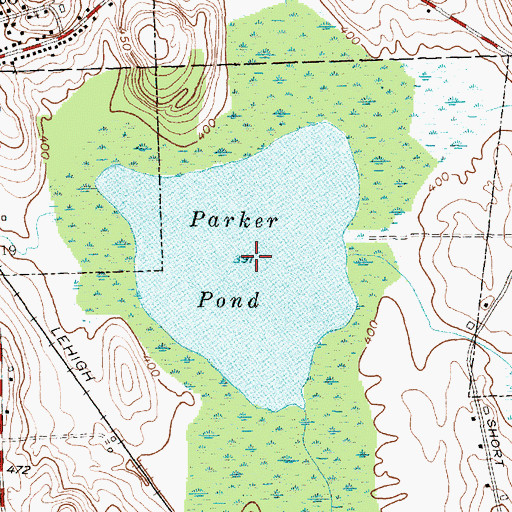 Topographic Map of Parker Pond, NY