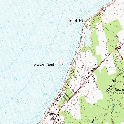 Topographic Map of Parker Rock, NY
