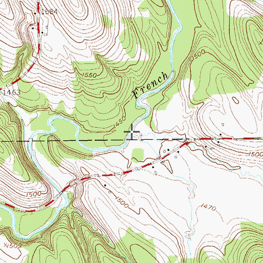 Topographic Map of Parks Brook, NY