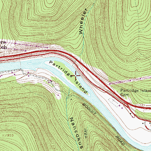 Topographic Map of Partridge Island, NY