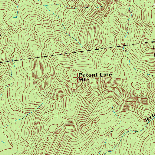 Topographic Map of Patent Line Mountain, NY