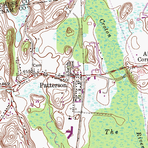 Topographic Map of Patterson, NY