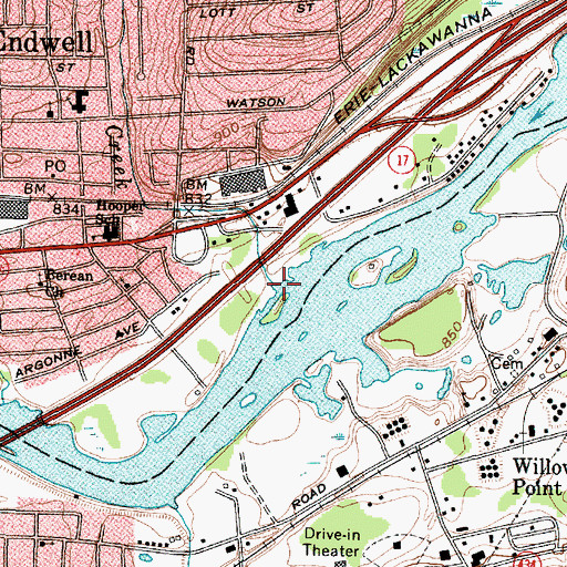Topographic Map of Patterson Creek, NY