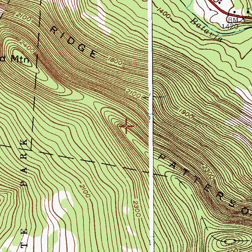 Topographic Map of Patterson Ridge, NY