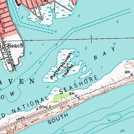 Topographic Map of Pattersquash Island, NY