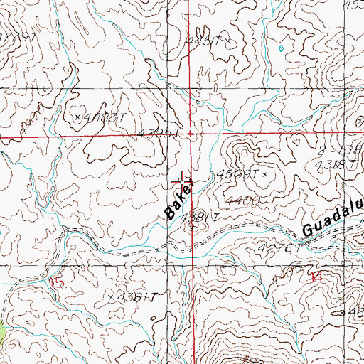 Topographic Map of Baker Canyon, AZ