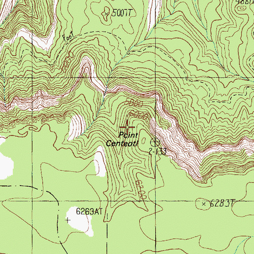 Topographic Map of Point Centeotl, AZ