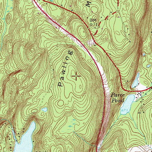 Topographic Map of Pawling Mountain, NY