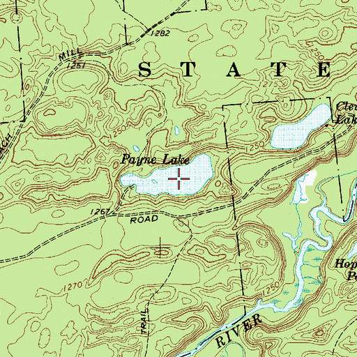 Topographic Map of Payne Lake, NY