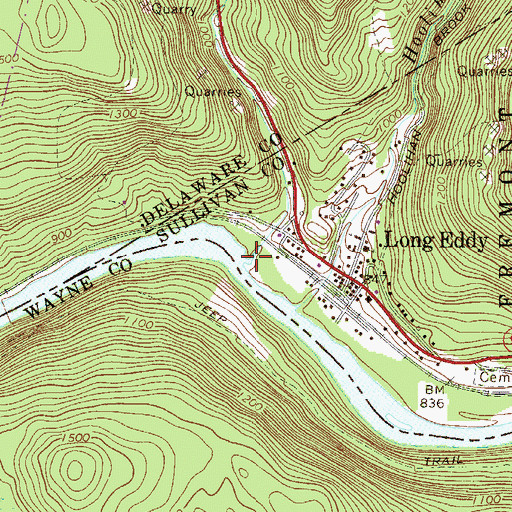 Topographic Map of Pea Brook, NY
