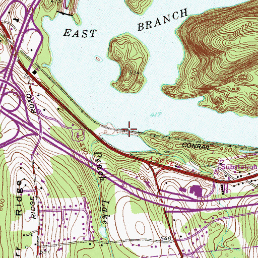 Topographic Map of Peach Lake Brook, NY