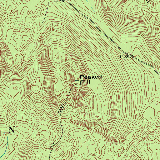 Topographic Map of Peaked Hill, NY