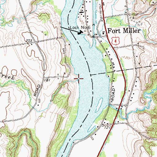 Topographic Map of Pecks Creek, NY