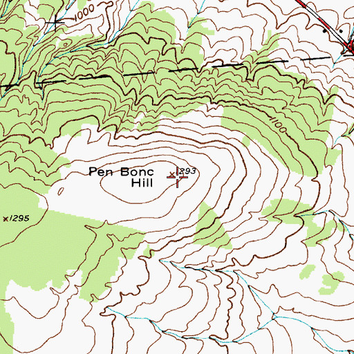 Topographic Map of Pen Bonc Hill, NY