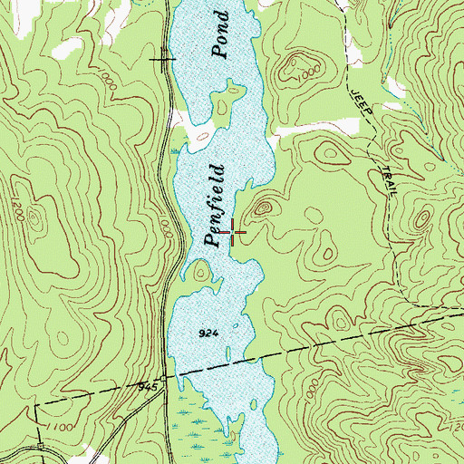 Topographic Map of Penfield Pond, NY