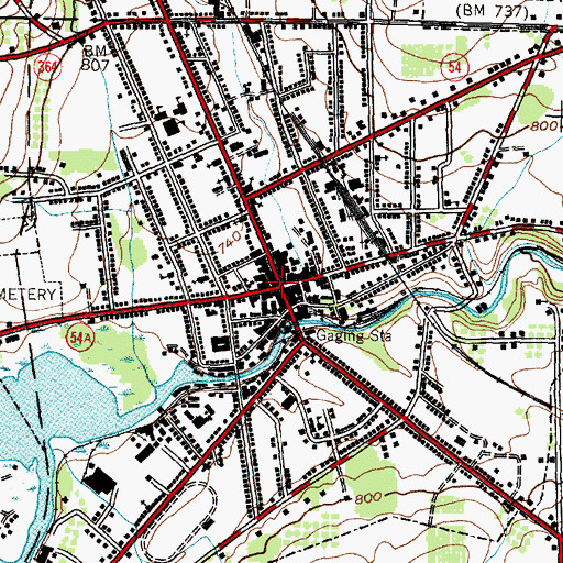 Topographic Map of Penn Yan, NY