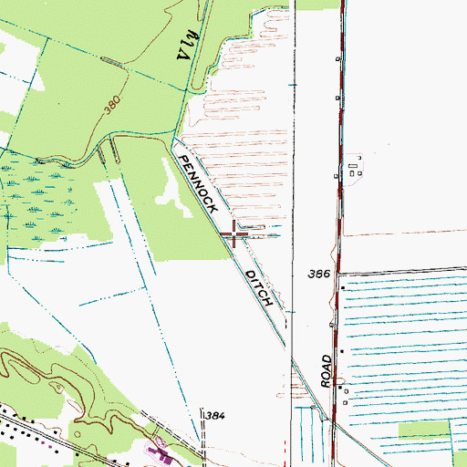 Topographic Map of Pennock Ditch, NY