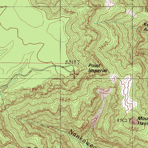 Topographic Map of Point Imperial, AZ