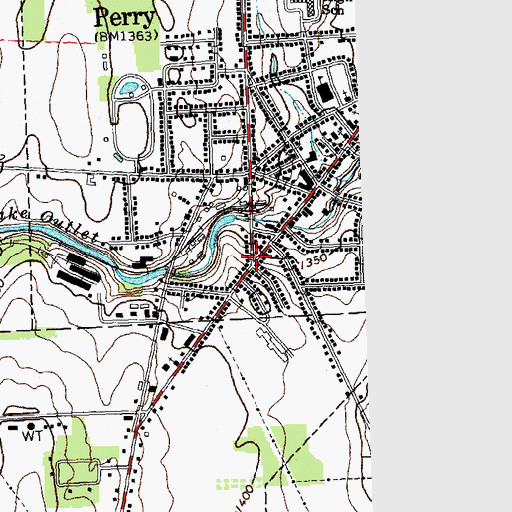 Topographic Map of Perry, NY