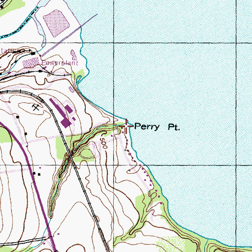 Topographic Map of Perry Point, NY