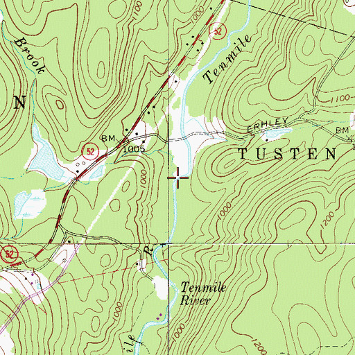Topographic Map of Perry Pond Brook, NY
