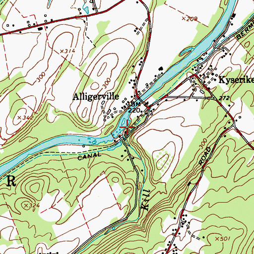 Topographic Map of Peters Kill, NY