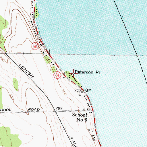 Topographic Map of Peterson Point, NY