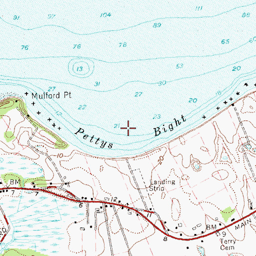 Topographic Map of Pettys Bight, NY