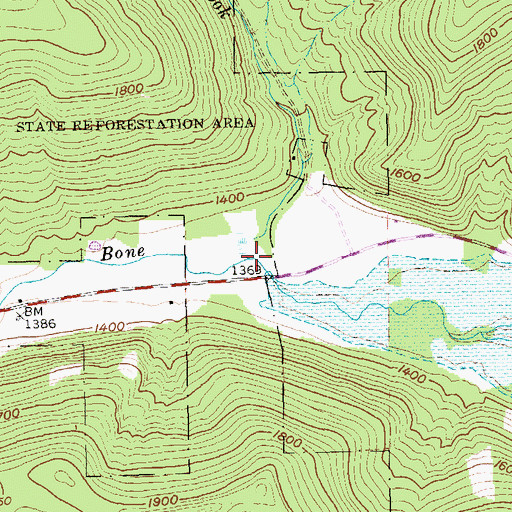 Topographic Map of Phillips Brook, NY
