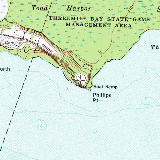 Topographic Map of Phillips Point, NY
