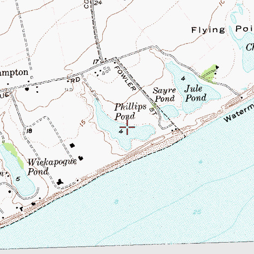 Topographic Map of Phillips Pond, NY
