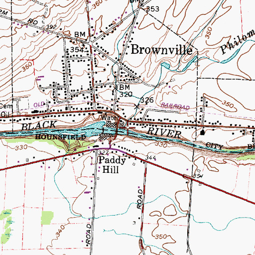 Topographic Map of Philomel Creek, NY