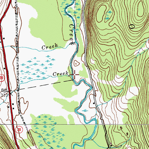 Topographic Map of Phinney Creek, NY